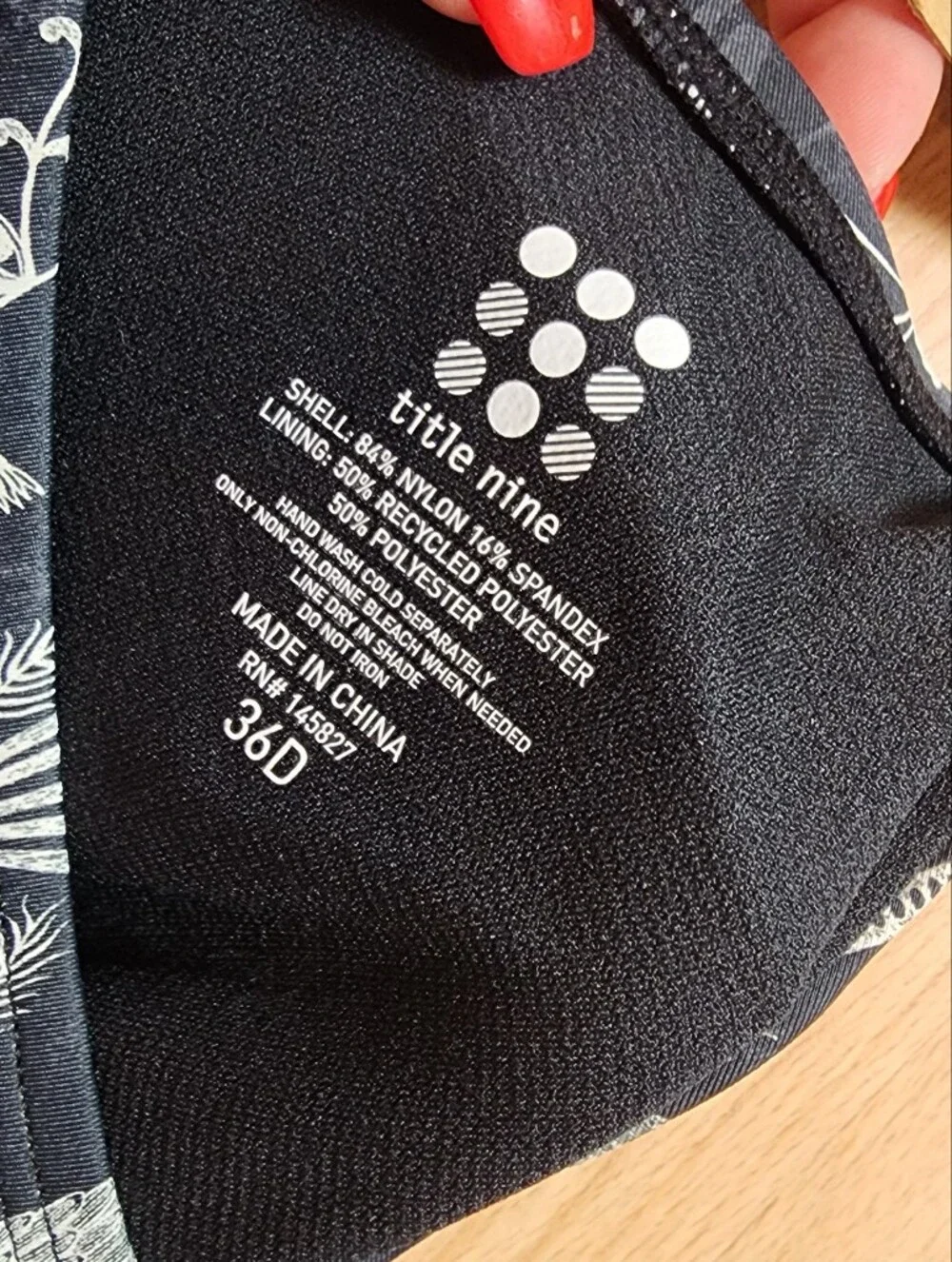 36D/M NWT Title Nine Bikini Set Underwire Grey Papyrus Swim Beach
